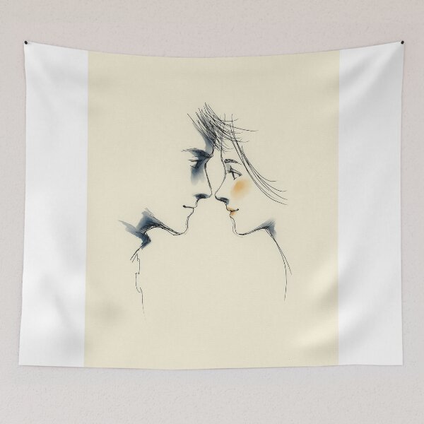 Item preview, Romantic Line Art Couple designed and sold by lautir.