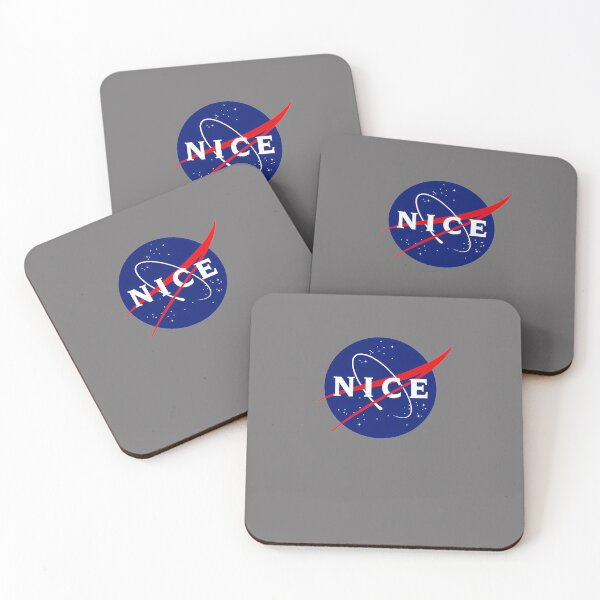 Item preview, NICE---FUNNY-NASA-LOGO-PARODY-(BLACK) designed and sold by MarcusEisenbrau.