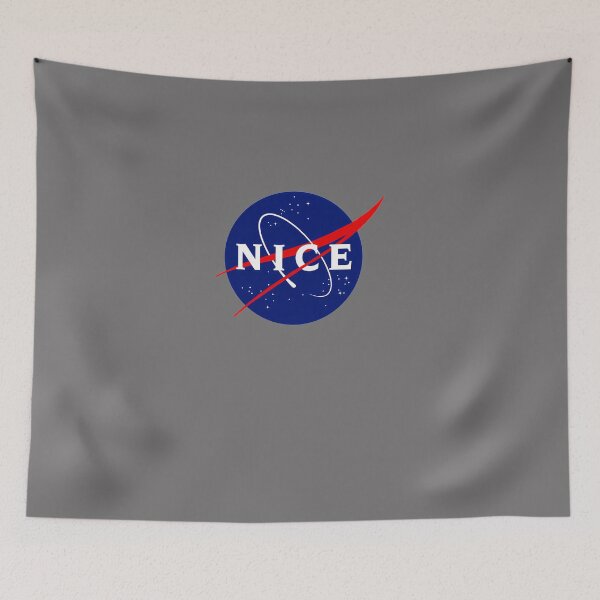 Item preview, NICE---FUNNY-NASA-LOGO-PARODY-(BLACK) designed and sold by MarcusEisenbrau.