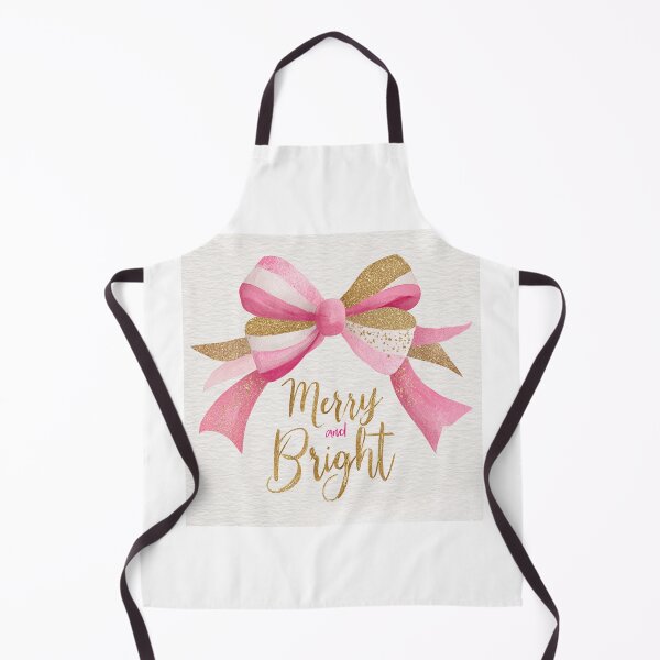 Item preview, Pink and gold bow Merry and Bright designed and sold by MendaciousMina.