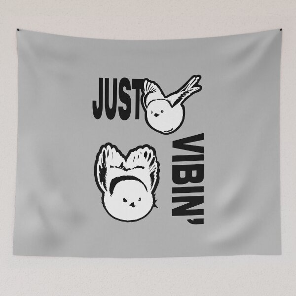 Item preview, Japanese Long-Tailed Tit - Just Vibin' designed and sold by SKETCHYANDGRAPHIC.