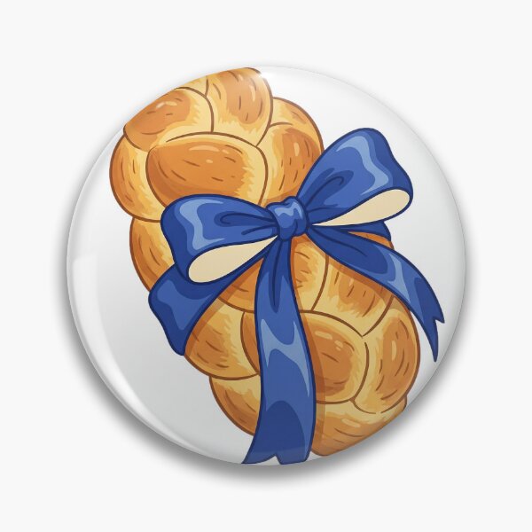 Item preview, Challah Bread Blue Bow Hanukkah designed and sold by FestiveFuel.