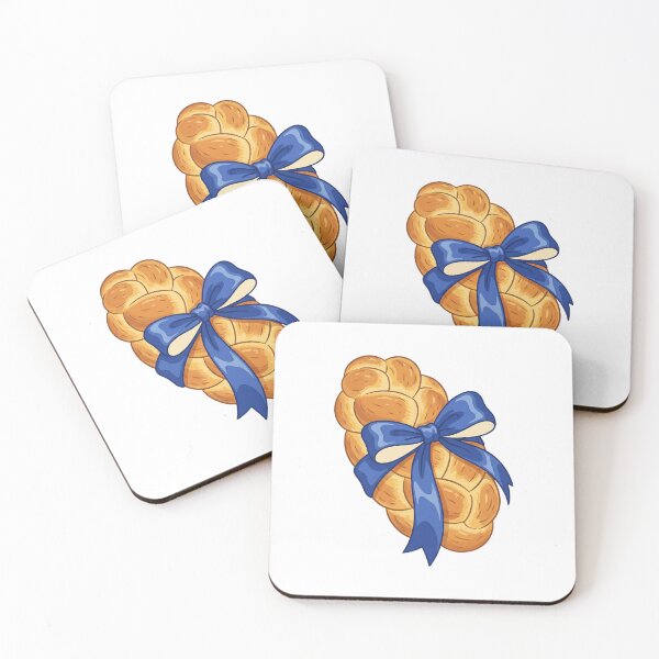 Item preview, Challah Bread Blue Bow Hanukkah designed and sold by FestiveFuel.