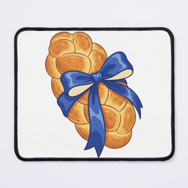 Item preview, Challah Bread Blue Bow Hanukkah designed and sold by FestiveFuel.