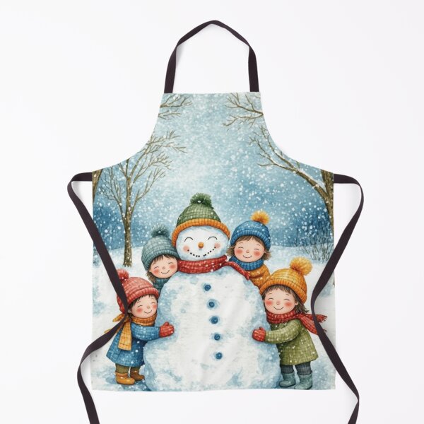 Item preview, Kids and snowman - winter idyll designed and sold by Dali RB.