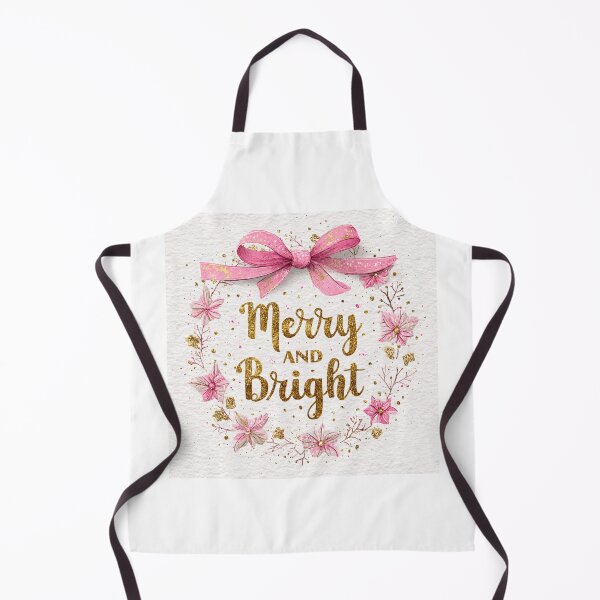 Item preview, Pink and gold bow Merry and Bright designed and sold by MendaciousMina.