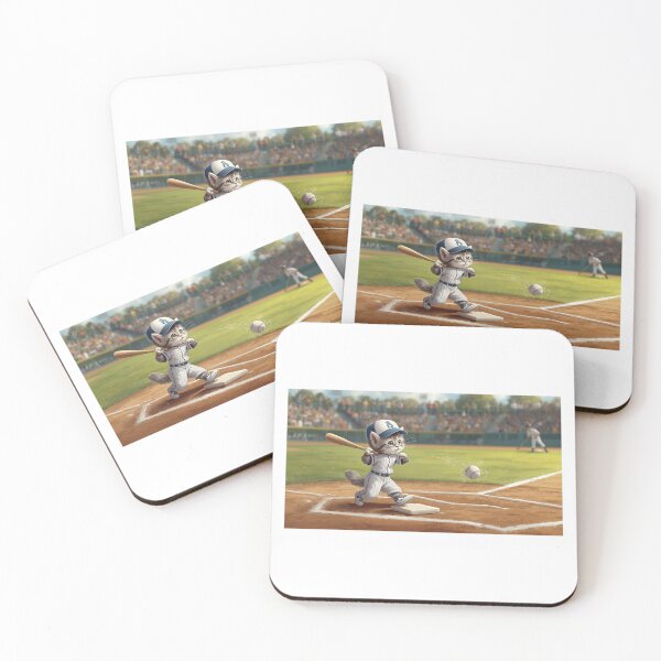 Item preview, Baseball Kitten – The Cutest Player on the Field designed and sold by うつるいデザイン.