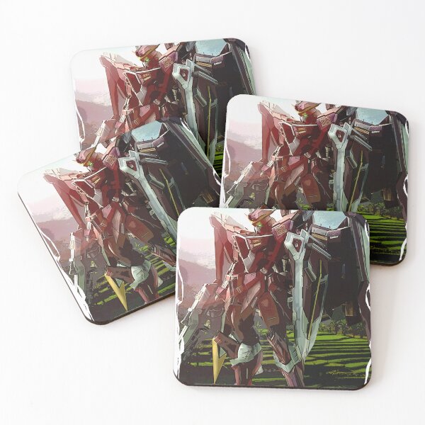 Item preview, red frame justice gundam seed illustration designed and sold by sabartgunpla.