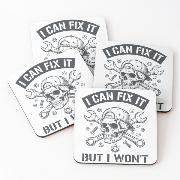 Item preview, Charcoal Grey Skull and Wrenches Vector Emblem with Industrial Humor designed and sold by DiNata.