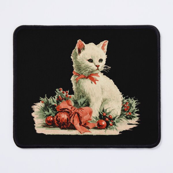 Item preview, Vintage festive kitten designed and sold by MendaciousMina.