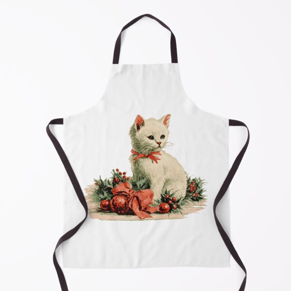Item preview, Vintage festive kitten designed and sold by MendaciousMina.