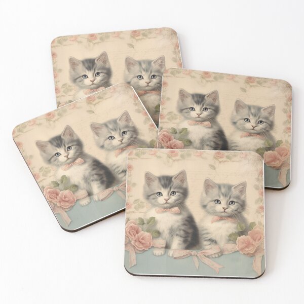 Item preview, Vintage kittens designed and sold by MendaciousMina.