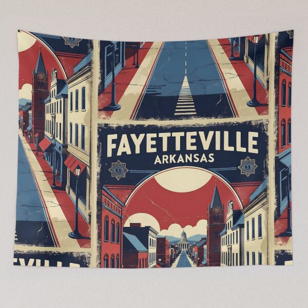 Item preview, Fayetteville Arkansas USA Vintage Travel Tourism  designed and sold by TravelersGems.