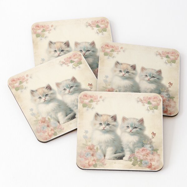 Item preview, Vintage kittens designed and sold by MendaciousMina.