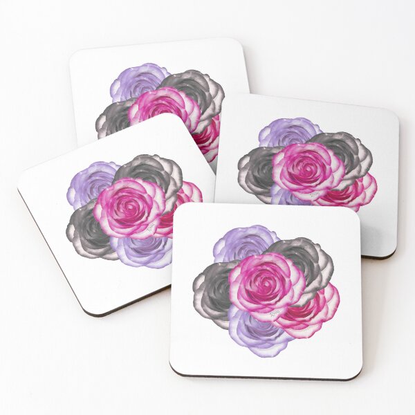 Item preview, Draculaura inspired watercolor roses arrangement designed and sold by serenebookworm.