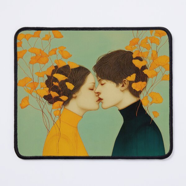 Item preview, Couple Embracing Among Autumn Leaves designed and sold by lautir.
