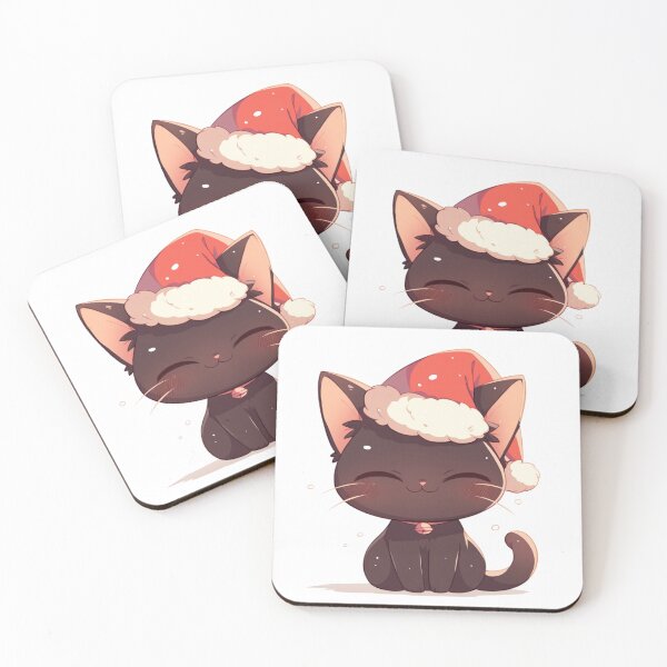 Item preview, Santa hat black cat designed and sold by MendaciousMina.