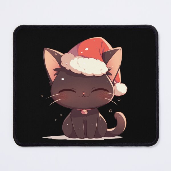 Item preview, Santa hat black cat designed and sold by MendaciousMina.