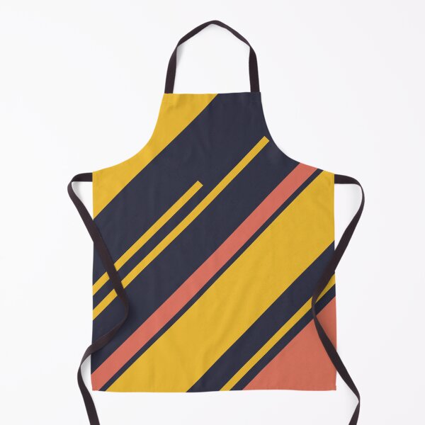 Item preview, Retro Stripes in Blue Coral Yellow designed and sold by Petra Lang.