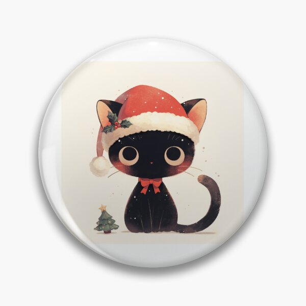 Item preview, Santa hat black cat designed and sold by MendaciousMina.