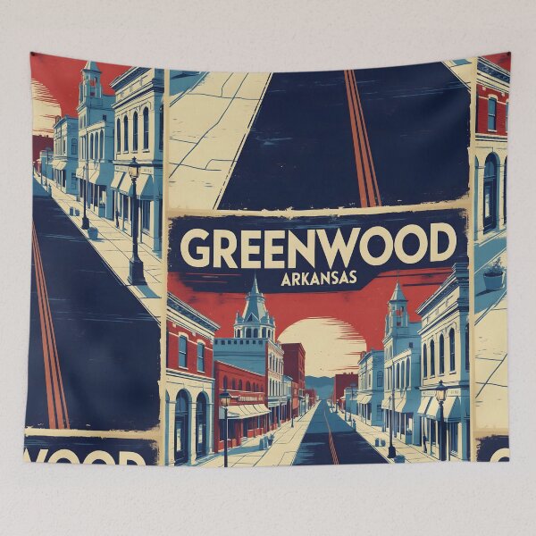 Item preview, Greenwood Arkansas USA Vintage Travel Tourism  designed and sold by TravelersGems.