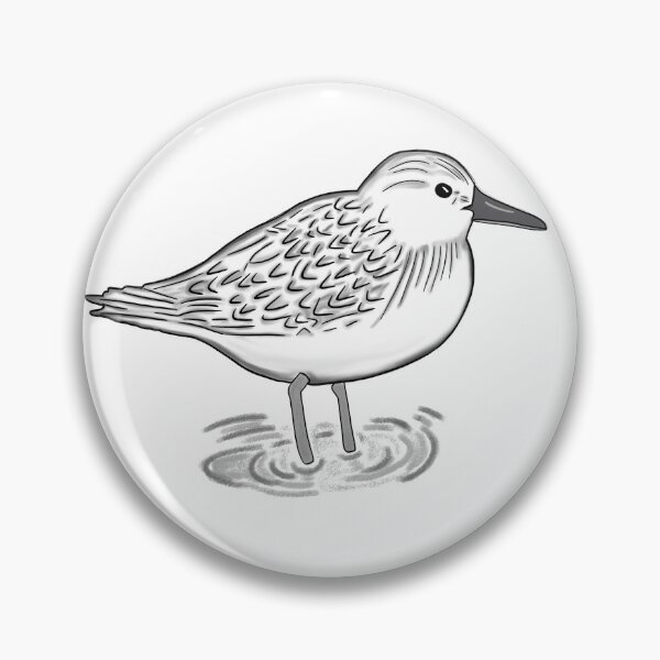 Item preview, Semipalmated Plover Shoreline Sketch – Minimalist Coastal Bird Art designed and sold by RivendellBird.