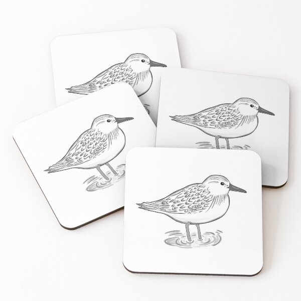 Item preview, Semipalmated Plover Shoreline Sketch – Minimalist Coastal Bird Art designed and sold by RivendellBird.