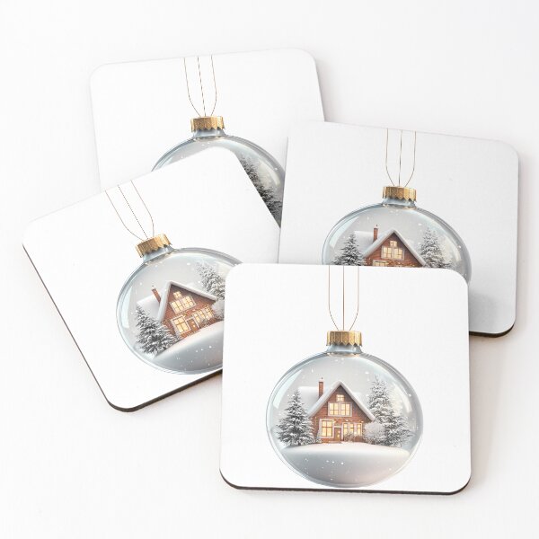 Item preview, Snowy House Glass Ornament designed and sold by TeeBaybyRyan.