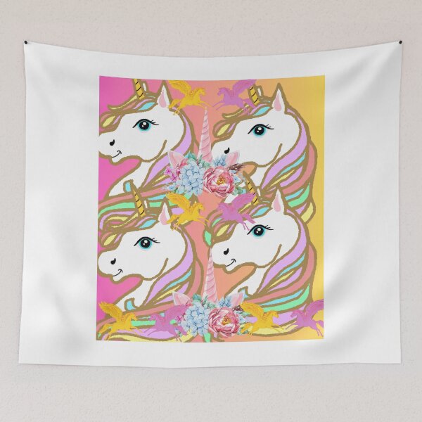 Item preview, Magical Unicorn Garden - Whimsical Floral Pattern Art designed and sold by Extremeallie.
