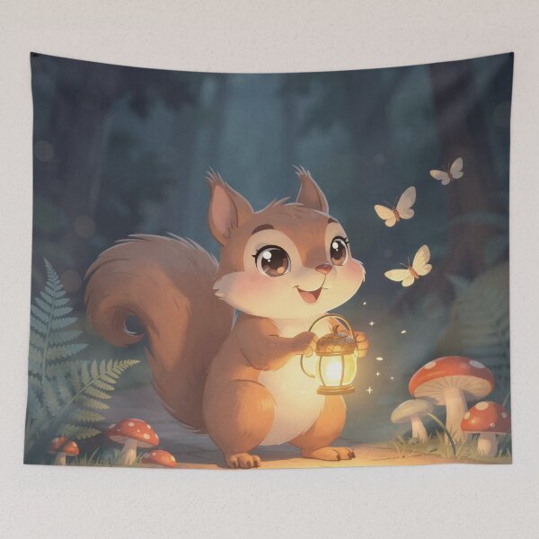 Item preview, Acorn Lantern Squirrel – Light in the Gentle Dark designed and sold by HappySproutArt.