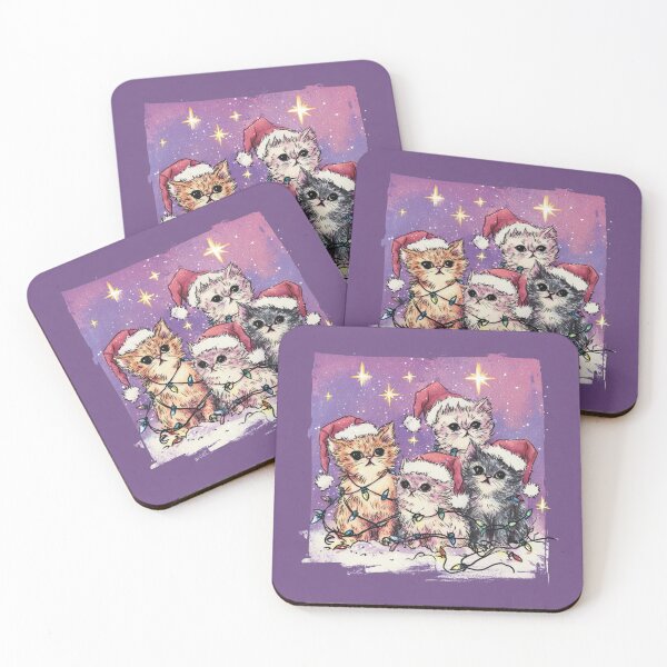 Item preview, Retro festive kittens designed and sold by MendaciousMina.