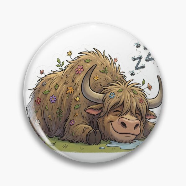 Item preview, Lazy Sleeping Yak Nap Time Sticker designed and sold by benmon2006.
