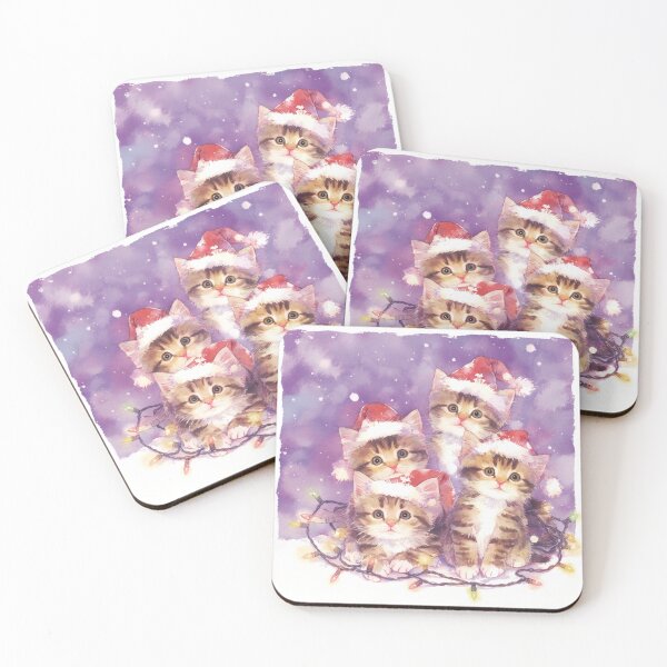 Item preview, Retro festive kittens designed and sold by MendaciousMina.
