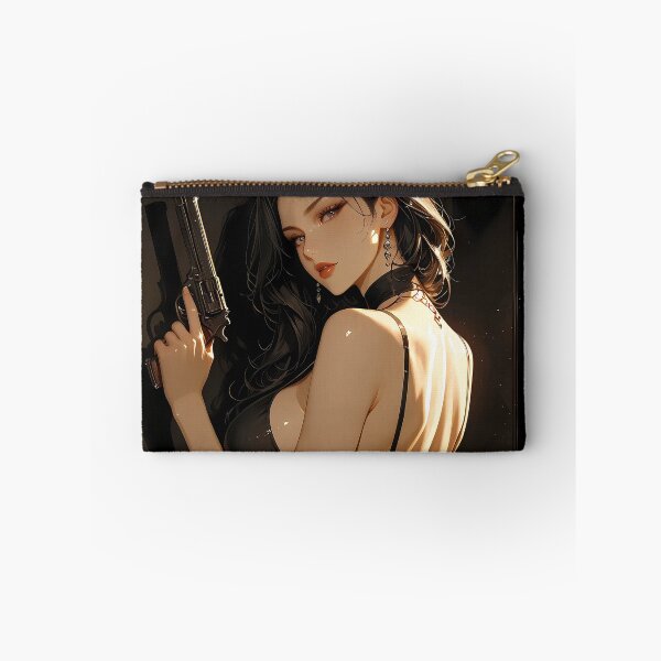 Item preview, Deadly Elegant Anime Assassin Girl in Black Dress designed and sold by BorgSpareParts.