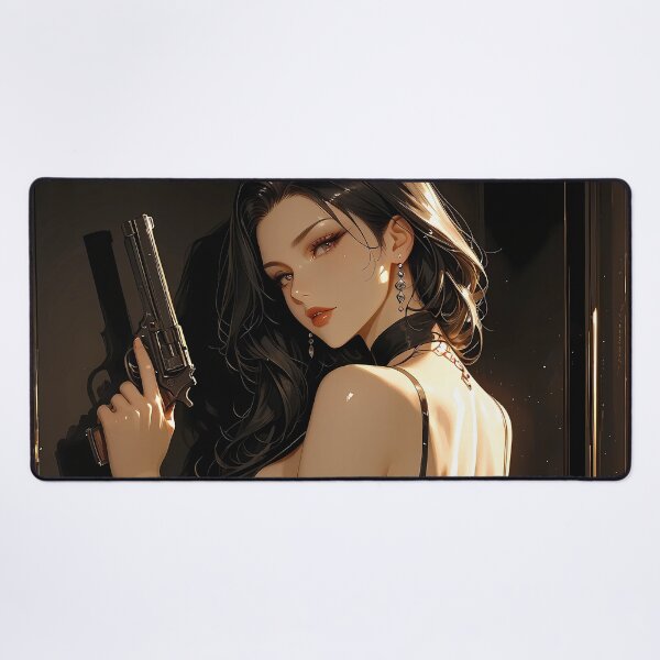 Item preview, Deadly Elegant Anime Assassin Girl in Black Dress designed and sold by BorgSpareParts.