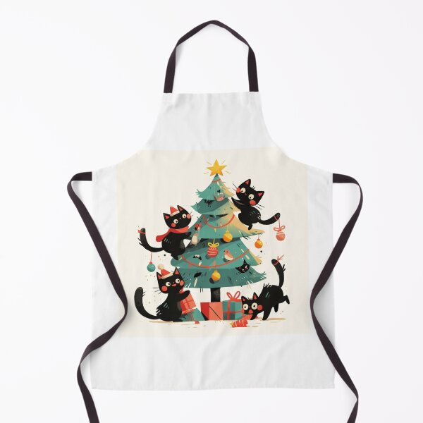 Item preview, Black cats "decorating" a Christmas tree designed and sold by MendaciousMina.