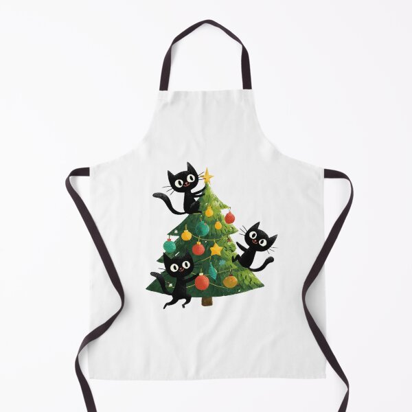 Item preview, Black cats "decorating" a Christmas tree designed and sold by MendaciousMina.