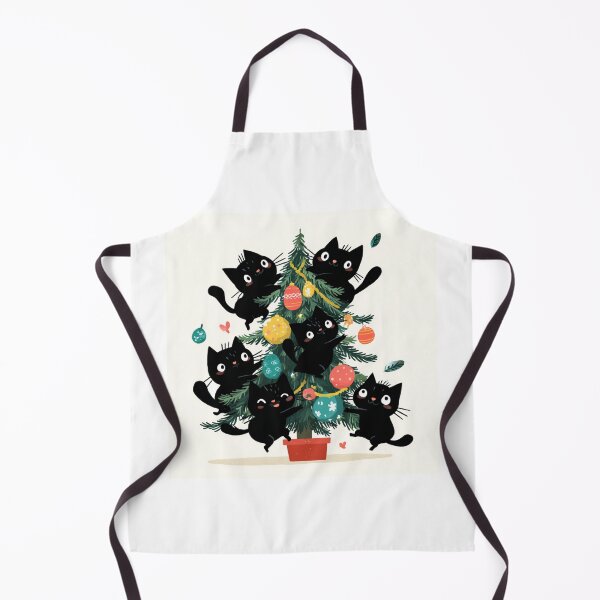 Item preview, Black cats "decorating" a Christmas tree designed and sold by MendaciousMina.