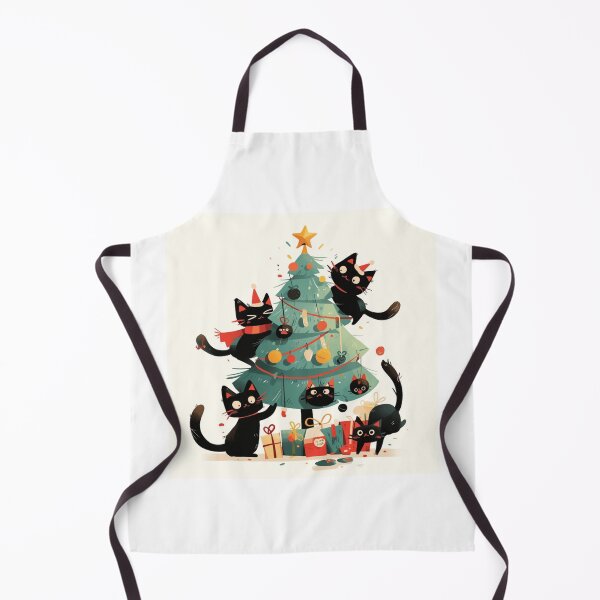 Item preview, Black cats "decorating" a Christmas tree designed and sold by MendaciousMina.