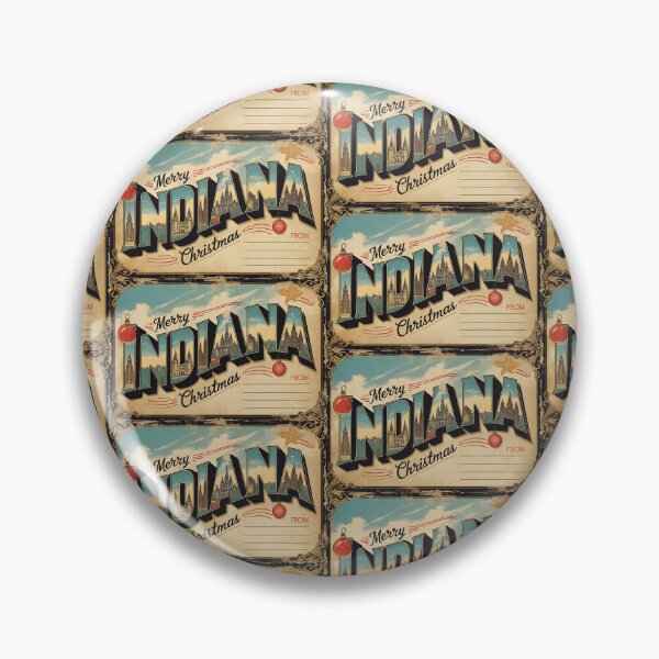 Item preview, Merry Christmas From Indiana USA Postcard Greetings Retro Travel Vintage designed and sold by TravelPostcardGems.