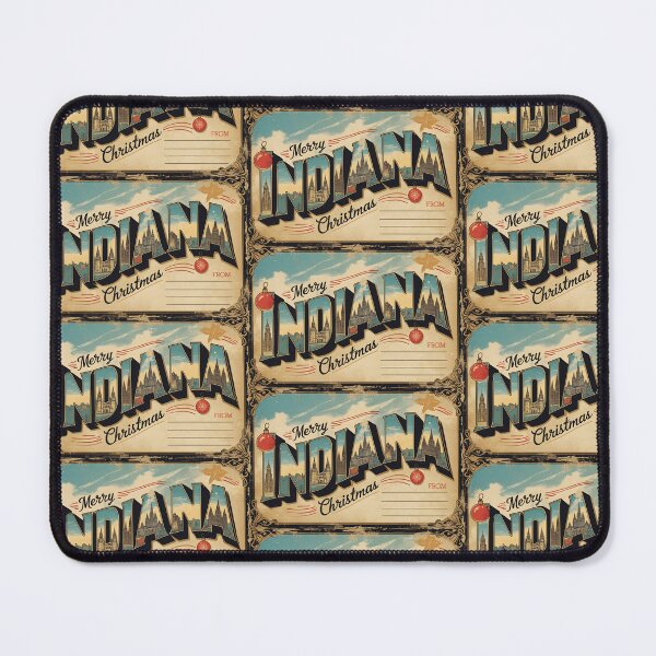 Item preview, Merry Christmas From Indiana USA Postcard Greetings Retro Travel Vintage designed and sold by TravelPostcardGems.