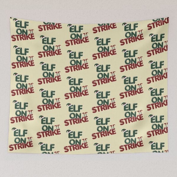 Item preview, Elf On Strike Funny Christmas Quote Design designed and sold by PrintandJoy.