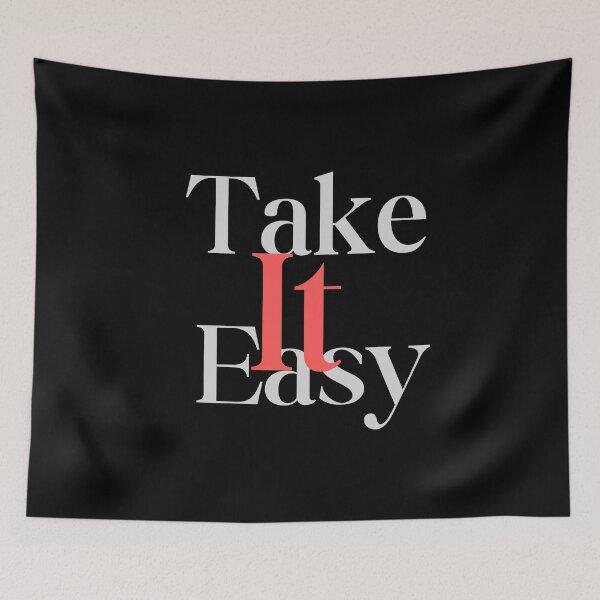 Item preview, Take It Easy – Minimal Aesthetic Quote Tee designed and sold by EcoArtTees.