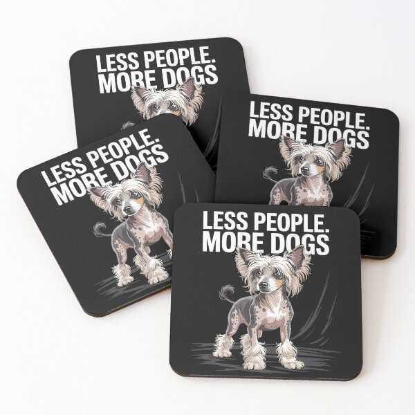 Item preview, Less People More Dogs Chinese Crested Funny Introvert  designed and sold by RsFilsingerArt.