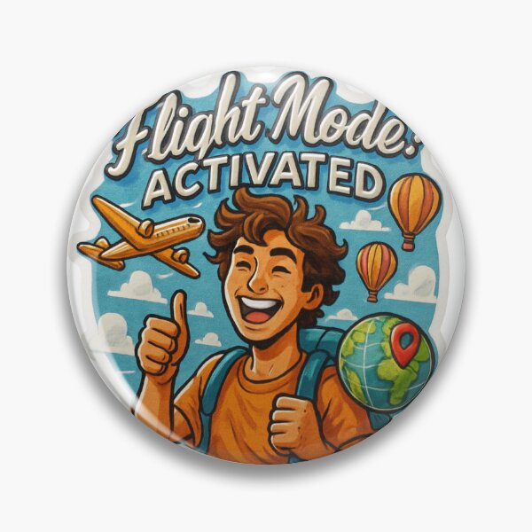 Item preview, Flight Mode Activated Adventure Vintage Travel designed and sold by Retro-Anime9.