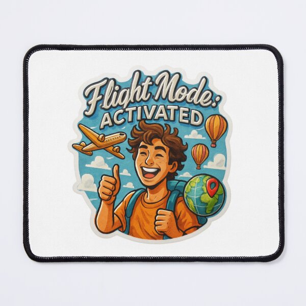 Item preview, Flight Mode Activated Adventure Vintage Travel designed and sold by Retro-Anime9.
