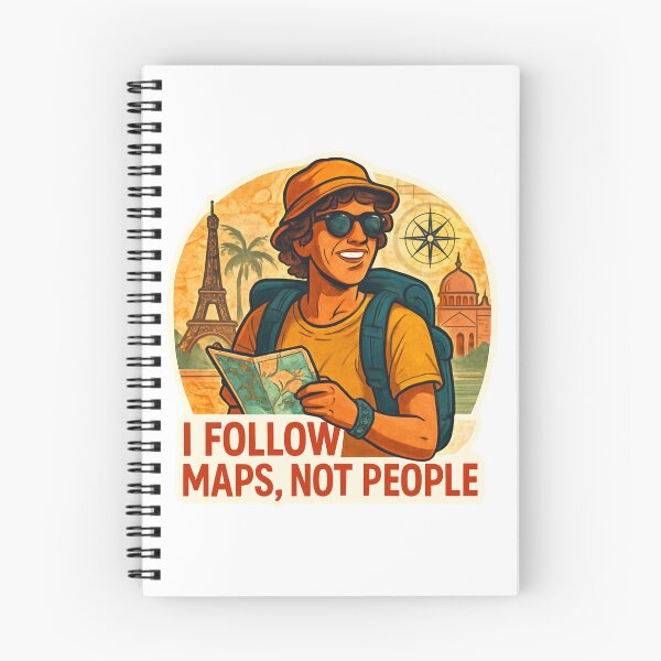Item preview, I follow maps not people Adventure Vintage Travel designed and sold by Retro-Anime9.