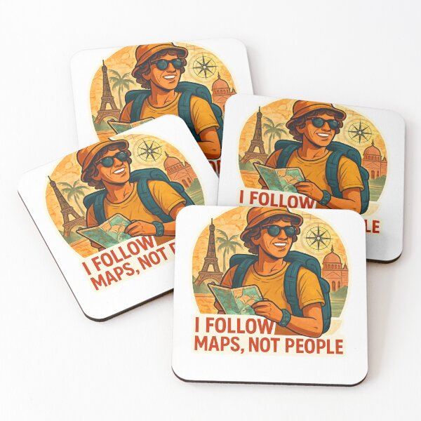 Item preview, I follow maps not people Adventure Vintage Travel designed and sold by Retro-Anime9.
