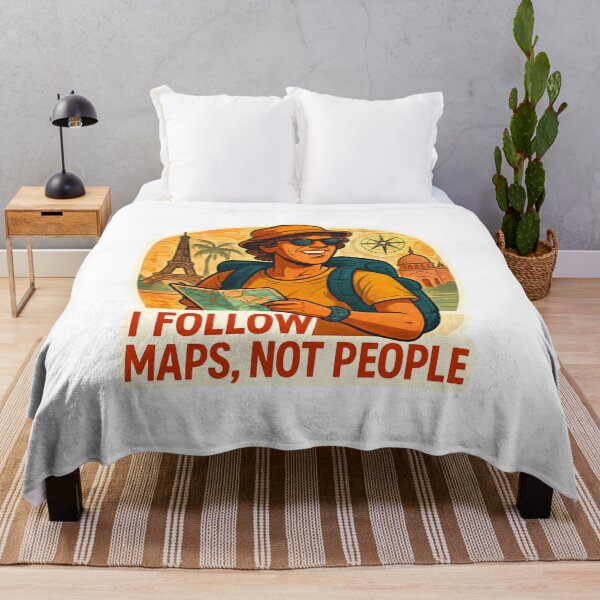 Item preview, I follow maps not people Adventure Vintage Travel designed and sold by Retro-Anime9.