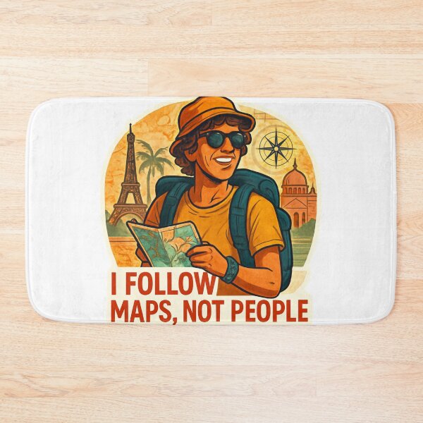Item preview, I follow maps not people Adventure Vintage Travel designed and sold by Retro-Anime9.